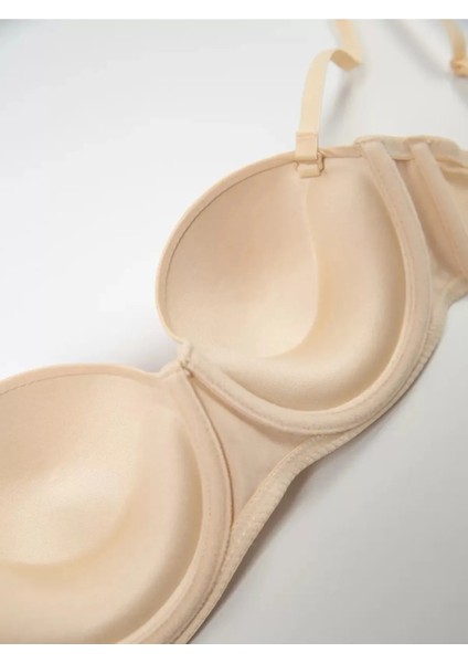 Lenola Model Destekli Push Up Dolgulu Yumuşak Dokulu Straplez Sütyen fırsatları