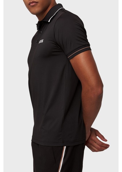 Streç Logo Baskılı Regular Fit Düğmeli Polo Yaka T Shirt Erkek Polo Yaka T Shirt 50506203 001 fırsatları