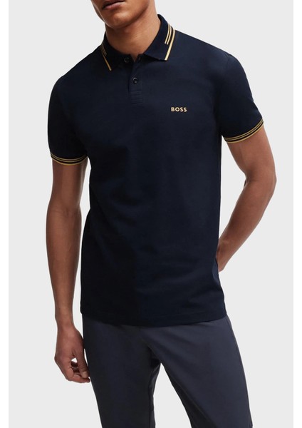 Streç Pamuklu Slim Fit Düğmeli Polo Yaka T Shirt Erkek Polo Yaka T Shirt 50506193 401