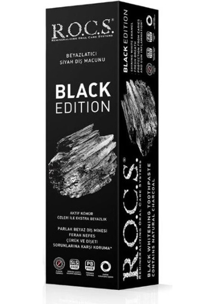 Rocs Black Edition Beyazlatıcı Diş Macunu 60 ml