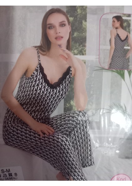 Bayan Kısa Kollu Pijama Takımı 1001