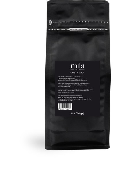 Costa Rica Filtre Kahve Öğütülmüş Single Origin Kahve 200G