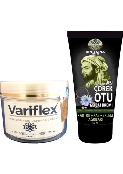 100 ml Bacak Krem + Ibn-I Sina Çörek Otu Kremi 50 ml Sırt Bel Kas Diz Iskelet Teskin Edici Masaj Kremi