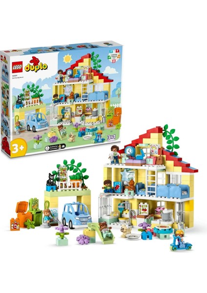 LEGO Duplo Kasabası 3’ü 1 Arada Aile Evi 10994 Oyuncak Yapım Seti