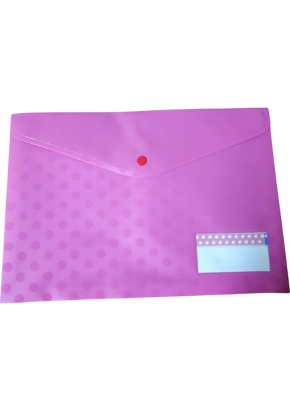 Lux Körüklü Çıtçıtlı Dosya-Pembe ( 3 Adet )