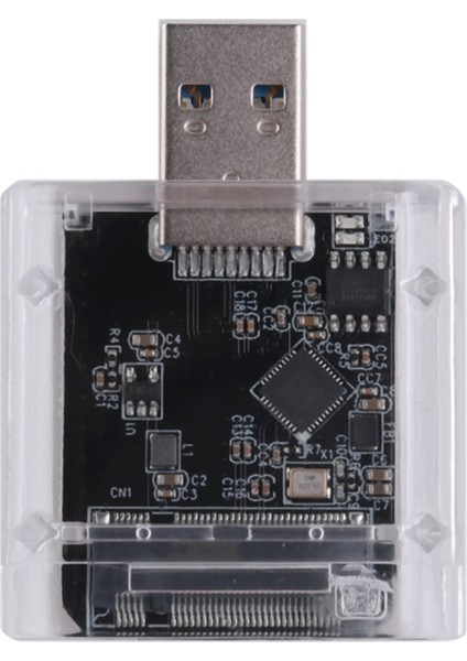 Harici M.2 Ngff Sata SSD Muhafazası Yüksek Hızlı Usb3.0 Gen1 5gbs Şeffaf Sabit Disk Kutusu Pc Siyah (Yurt Dışından)