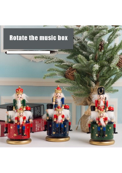 Noel Fındıkkıran Çocuk Doğum Günü Ev Dekorasyonu Müzik Kutusu Kendin Yap Ahşap Oyuncak El Sanatları, Mavi (Yurt Dışından) fiyatları