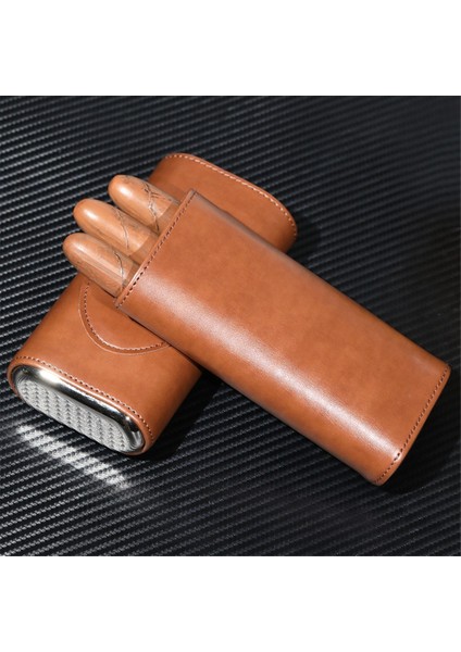 Puro Kılıfı Üç Parmak Taşınabilir Nemlendirici Pu Deri Kutu, Siyah (Yurt Dışından) fırsatları