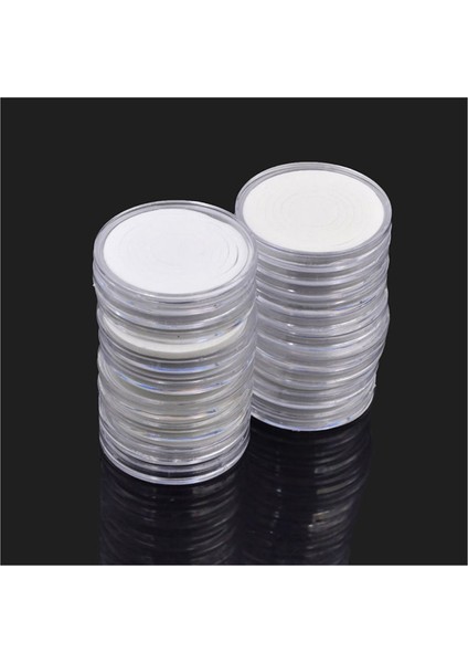 60 Adet 46MM Madeni Para Kutuları Kapsül Tutucu Uygulanmış Şeffaf Plastik Yuvarlak Saklama Kutusu (Yurt Dışından)