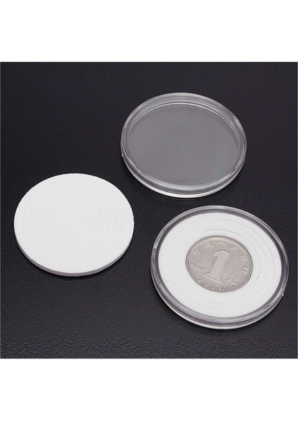 60 Adet 46MM Madeni Para Kutuları Kapsül Tutucu Uygulanmış Şeffaf Plastik Yuvarlak Saklama Kutusu (Yurt Dışından)