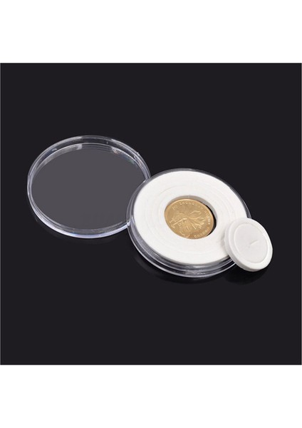 60 Adet 46MM Madeni Para Kutuları Kapsül Tutucu Uygulanmış Şeffaf Plastik Yuvarlak Saklama Kutusu (Yurt Dışından)