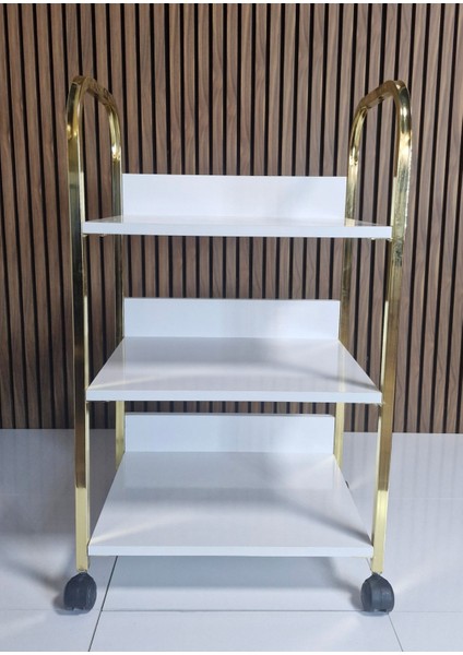 Raflı Tekerlekli Etajer
