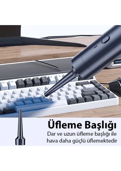 90W 5000PA 3600MAH Uzun Şarjlı El Tipi Süpürge, Araç Süpürgesi, Vakum,üfleme Özellikli Süpürge