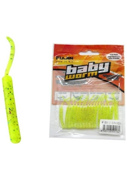 Baby Worm 5,2cm Floating LRF Silikonu renk #uv yellow