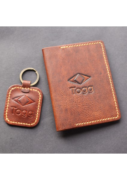 Togg Logolu Hakiki Deri Taba Ruhsat Kılıfı - Isme Özel - Anahtarlık Hediyeli fiyatları