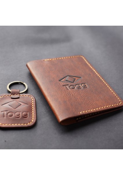 Togg Logolu Hakiki Deri Taba Ruhsat Kılıfı - Isme Özel - Anahtarlık Hediyeli modelleri