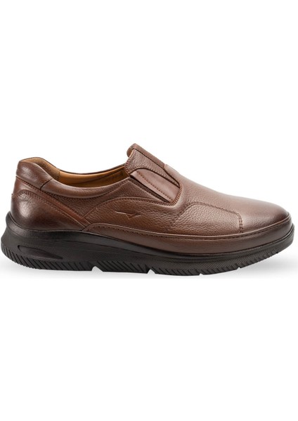 For-Halluks-G 46109 Erkek Kahve Comfort Deri Casual Ayakkabı