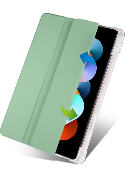 Xiaomi Redmi Pad 10.61 Için 3 Katlı Tpu+Pu Tablet Kılıfı (Yurt Dışından)