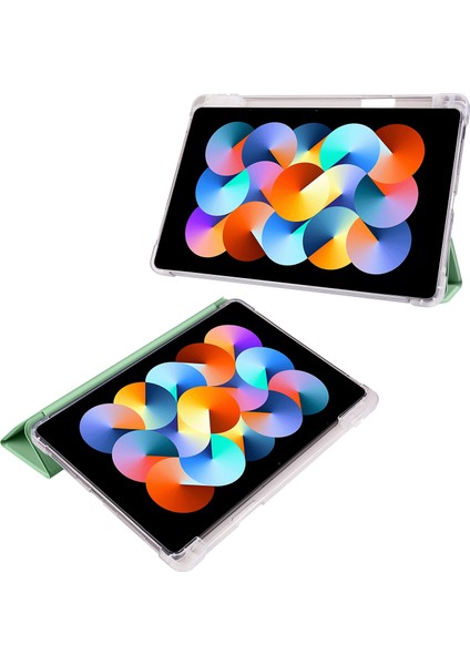 Xiaomi Redmi Pad 10.61 Için 3 Katlı Tpu+Pu Tablet Kılıfı (Yurt Dışından)
