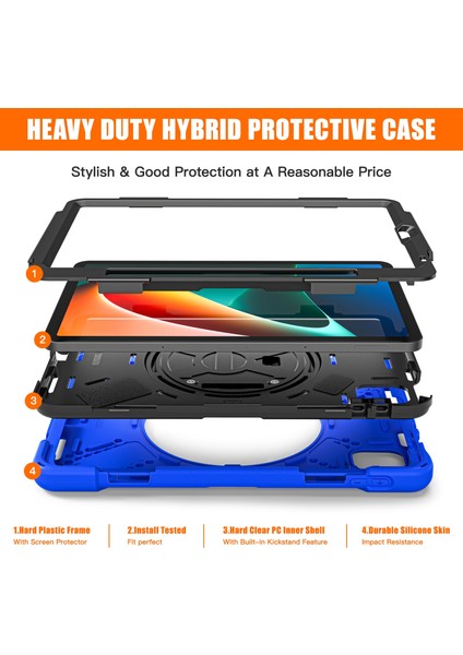 Xiaomi Pad 5 / Pad 5 Pro Için Silikon + Pc Tablet Kılıfı (Yurt Dışından) modelleri