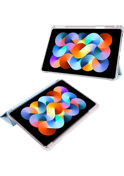 Xiaomi Redmi Pad 10.61 Için 3 Katlı Tpu+Pu Tablet Kılıfı (Yurt Dışından)