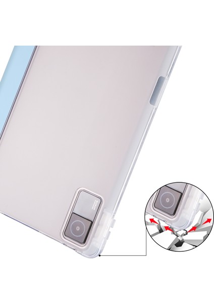 Xiaomi Redmi Pad 10.61 Için 3 Katlı Tpu+Pu Tablet Kılıfı (Yurt Dışından)