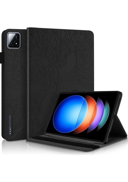Xiaomi Pad 6s Pro Için Hayat Ağacı Deri Tablet Kılıfı (Yurt Dışından)