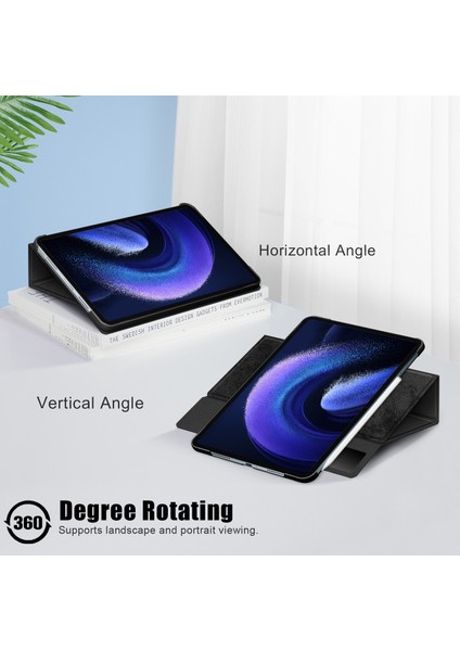 Xiaomi Pad 6/6 Pro Için Rotasyon Standı Akıllı Deri Kılıf (Yurt Dışından)