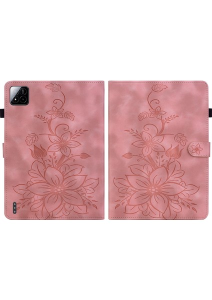 Xiaomi Pad 7 / Pad 7 Pro Için Kabartmalı Deri Kılıf (Yurt Dışından)