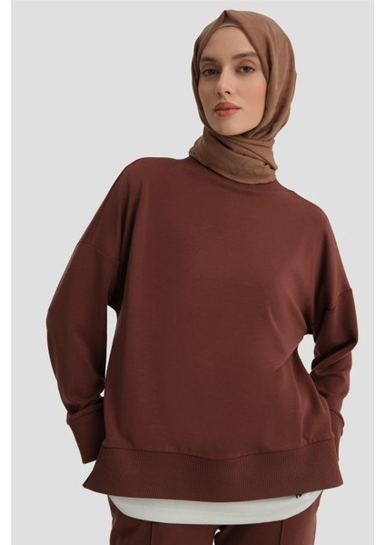 Sweat 24KD6813 Kızıl Kahve
