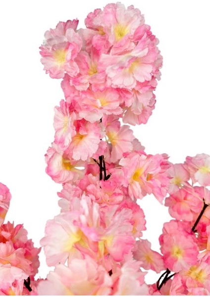 Yapay Ağaç Bahardalı Ağacı Pembe Japon Kiraz Çiçeği Sakura Çiçeği 70 cm Beyaz Plastik Saksılı modelleri
