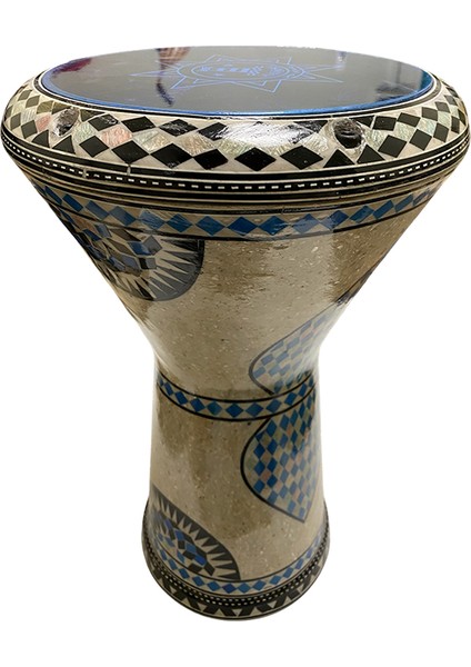 24007 Orijinal Mısır Döküm Profesyonel Darbuka Işlemeli 22 cm