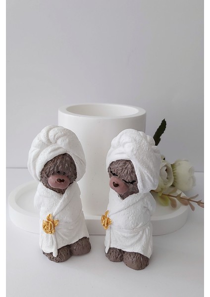 Sevimli Ayıcıklarla Çok Amaçlı Dekoratif Beyaz Set fırsatları