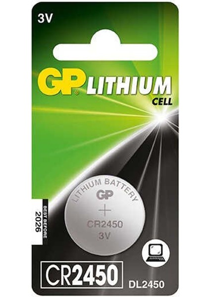 Gp Lithium CR2450 3V Pil 560 Mah ( 1 Adet Fiyatıdır )