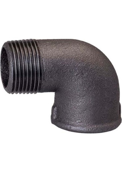 Fitings - Kuyruklu Dirsek Siyah 1/2"