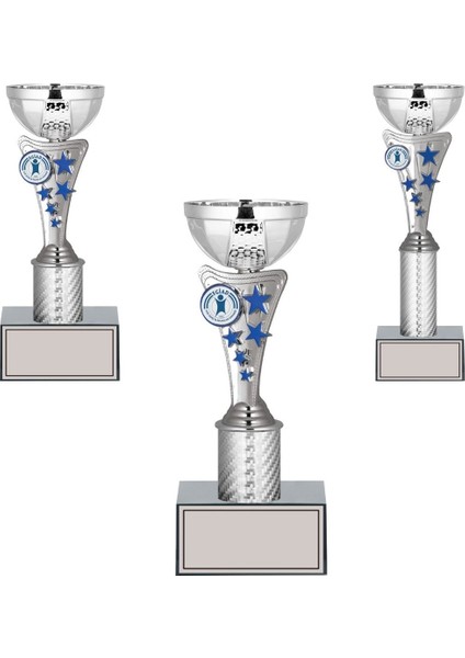 Kişiye Özel Futbol Kupa Takımı-Ödül Kupası-Turnuva Kupası-Kupa Seti-Okul Kupa Takımı-Ödül Kupa Takımı S037 3'lü Takım