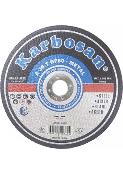 180 Lik Metal Kesici ( Karbosan ) 180 mm