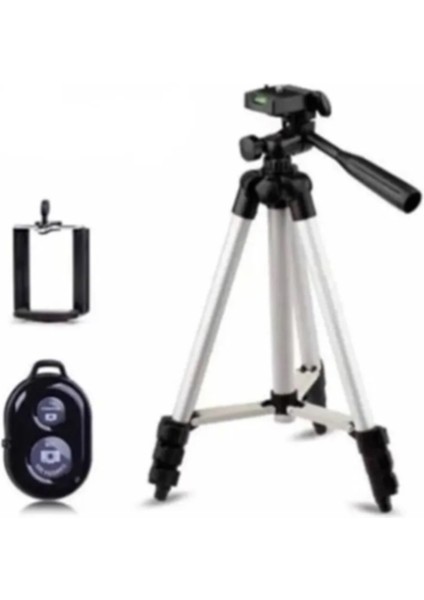 Bluetoothlu Tripot Profesyonel Fotoğraf Video Çekimi Kumandalı 106 cm Tripot Telefon Tutucu fırsatları