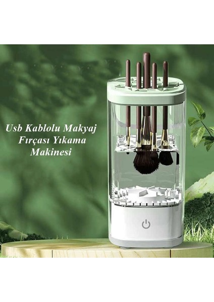 Dokunmatik Işıklı Makyaj Fırçası Temizleme Makinesi Makyaj Seti Temizliği Için Mini Yıkama Kutusu indirimleri