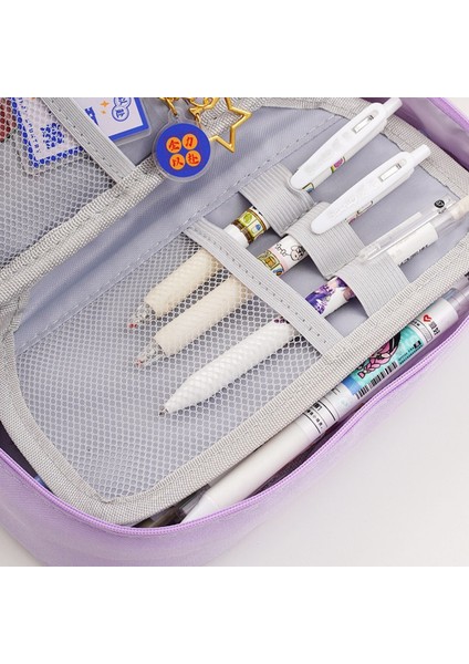 Çok Işlevli Çift Fermuarlı Kalem Kutusu Basit Büyük Kapasiteli Kırtasiye Çantası (Yurt Dışından) modelleri