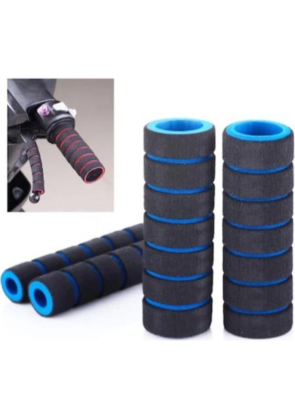 Motosiklet Bisiklet 4'lü Sünger Elcik Üniversal ( Mavi ) modelleri