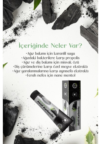 Aktif Karbonlu Diş Macunu 75 ml