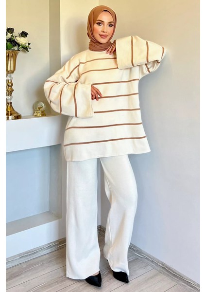 Pantol Kazak Triko Tesettür Ikili Takım