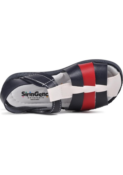 Ayakmod Lacivert-Beyaz-Kırmızı Erkek Çocuk Sandalet fırsatları
