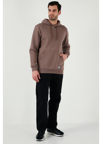 Slim Fit Kapüşonlu Kanguru Cepli Içi Tüylü Yumuşak Şardonlu Sweat Erkek Sweat 5905281 fiyatları