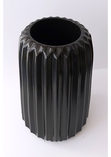 Dekoratif Siyah Midi Vazo modelleri