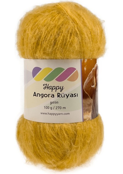 Happy Yarn Angora Rüyası 100GR 270M El Örgü Ipi AR015