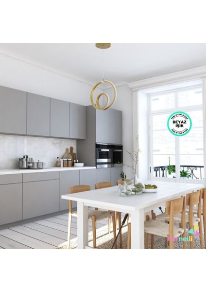 Hol Antre Oturma Odası Beyaz Işık Tekli Ledli Avize