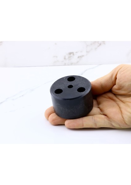 Kapsül 3.7 cm Siyah Mobilya Ayak Yükseltici Baza Ayağı Koltuk Kanepe Altı Puf Ayakları Çap: 6 cm