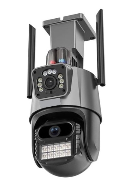 ULT30 8mp Full Hd Ip Kamera Su Geçirmez Hareket Sensörlü Çiftli Gece Görüşlü Outdoor Dış Mekan Kamerası